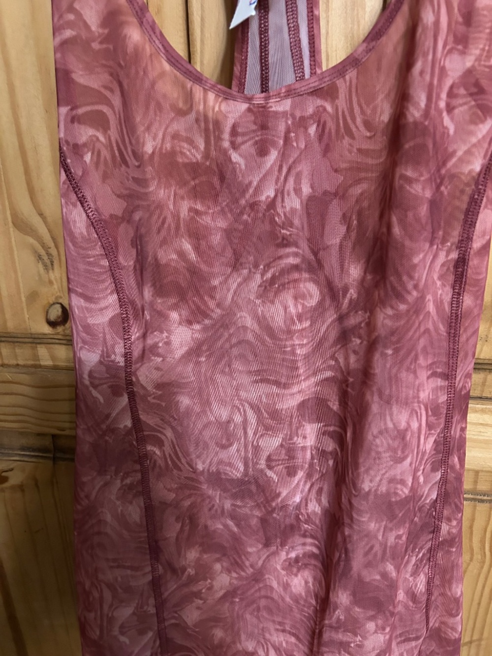 NWT BCG Printed Mesh Razorback Workout Top - Picture 4 of 5